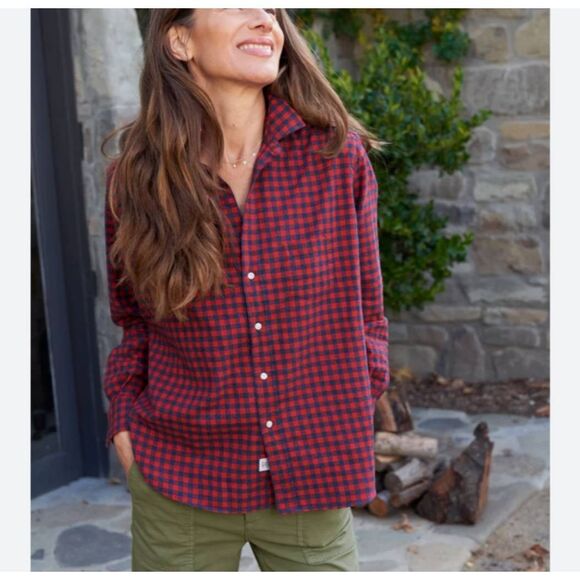 Frank&Eileen Eileen Black &redbuffalo plaid sz Small - Picture 1 of 5